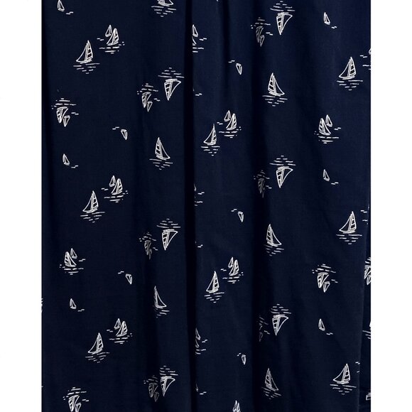 Croft & Barrow sleeveless top Wmn's Sz M navy & white sailboats nautical - Picture 3 of 3